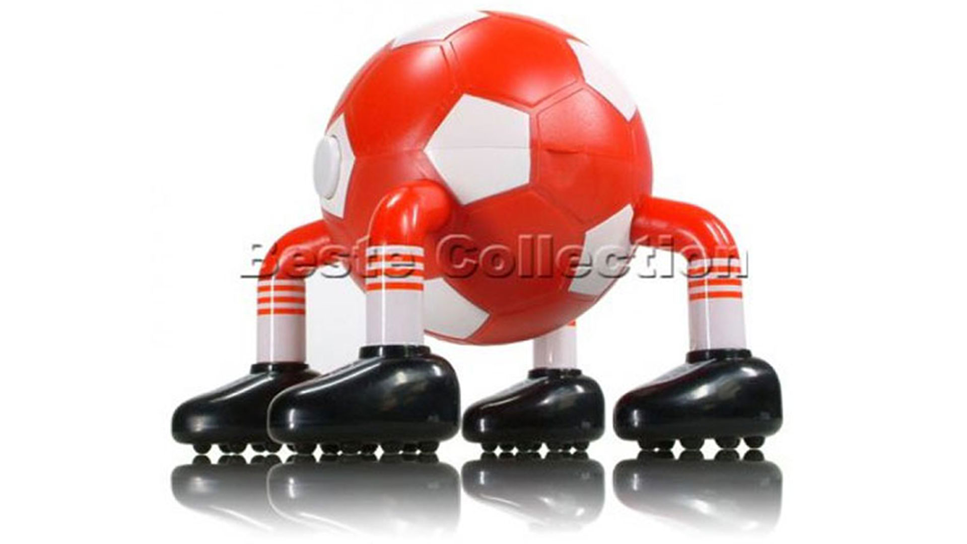 Massage Fussball Rot / Weiss